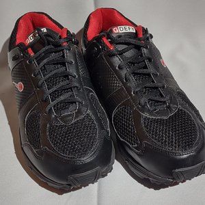 G defy black and red gravity defyer gym shoes, size 11.5.